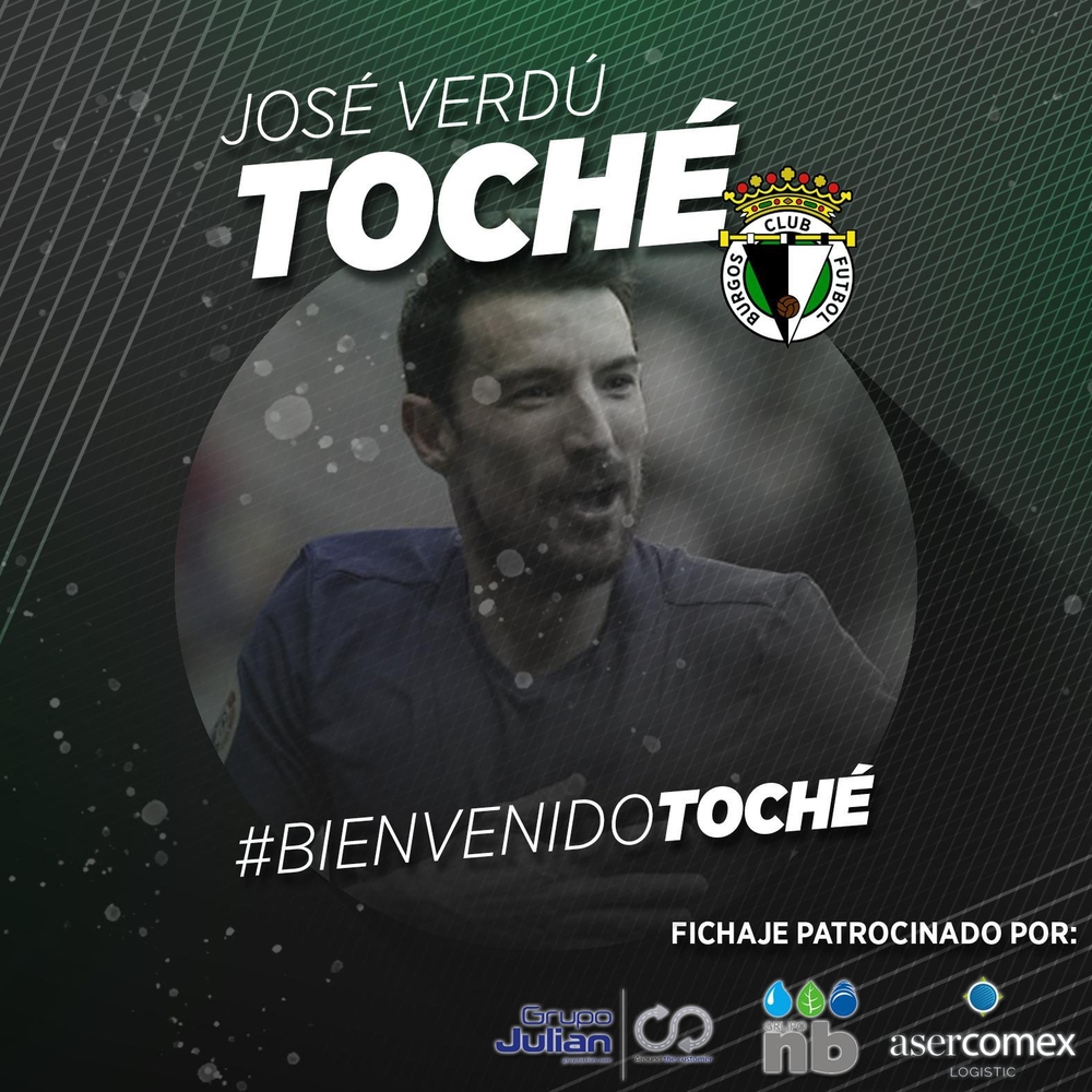 Toché, nuevo jugador del Burgos (Foto: Burgos CF).